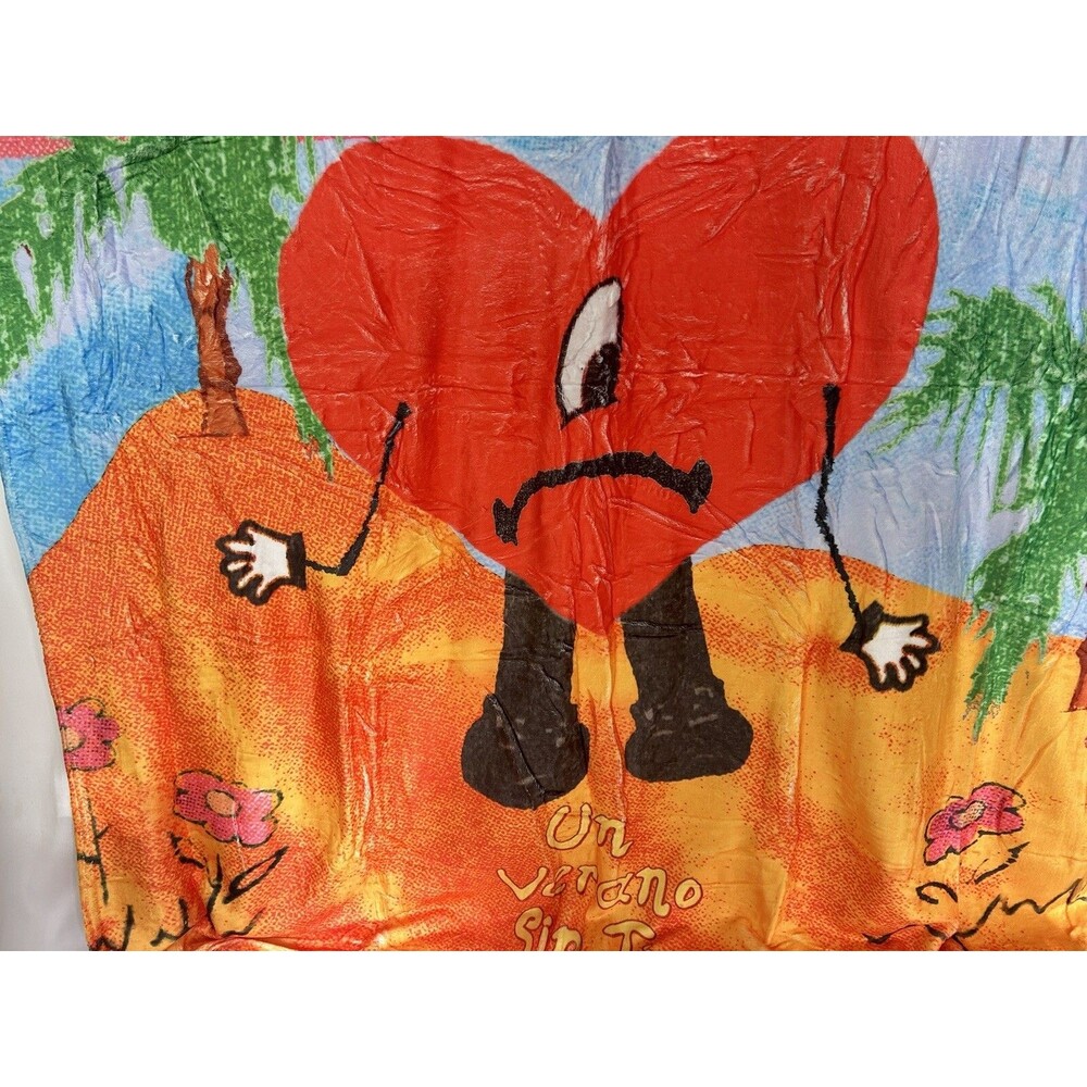 Bad Bunny Un Verano Sin Ti Throw Blanket Sad Heart 57x75 Beach Album Gift